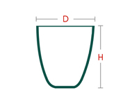 TALL FORM CRUCIBLE